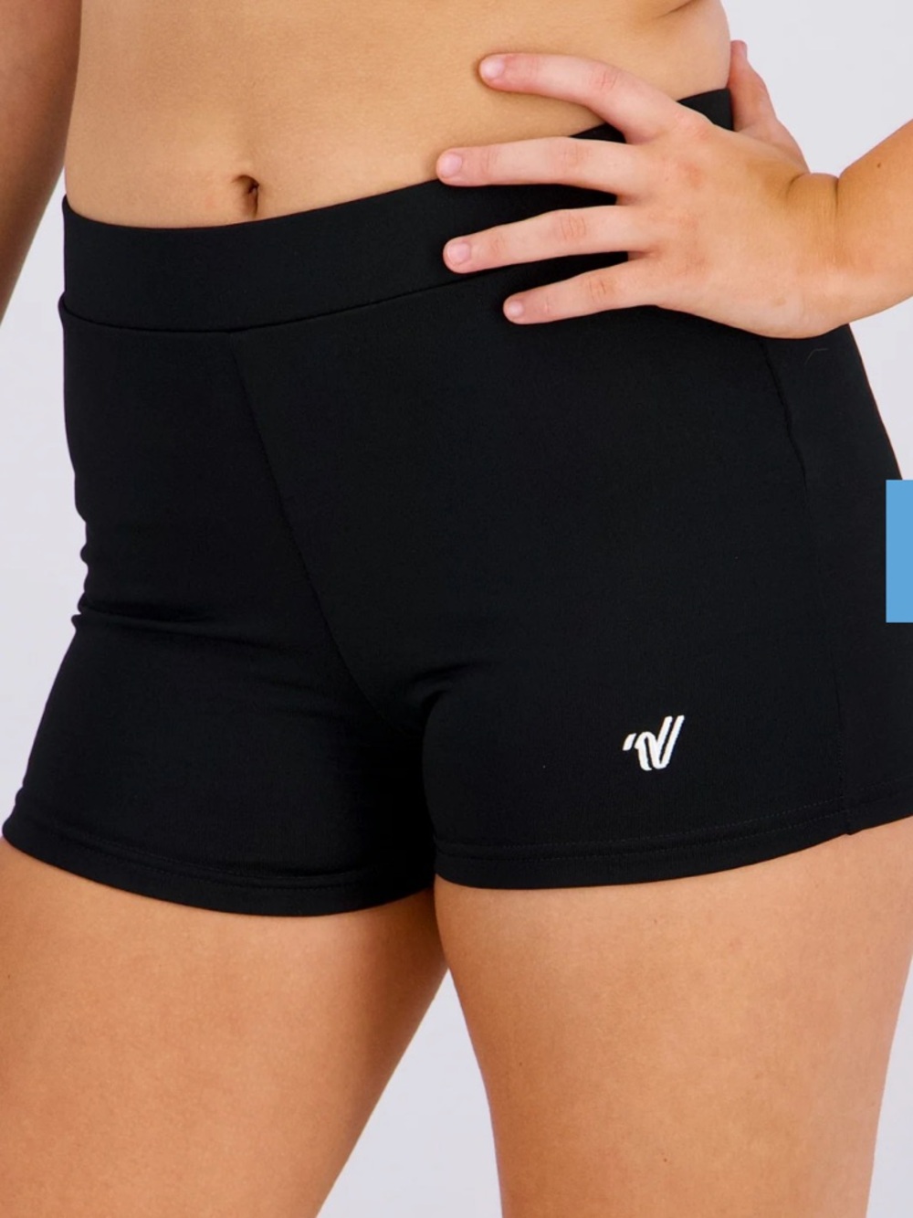 Varsity Black Athletic Stretch Shorts